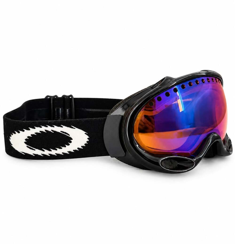 Oakley A-Frame Black Snow Goggles With Pink Chrome Lens